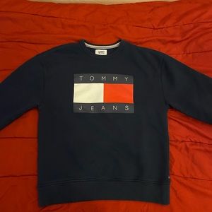 navy blue Tommy Hilfiger crewneck sweater